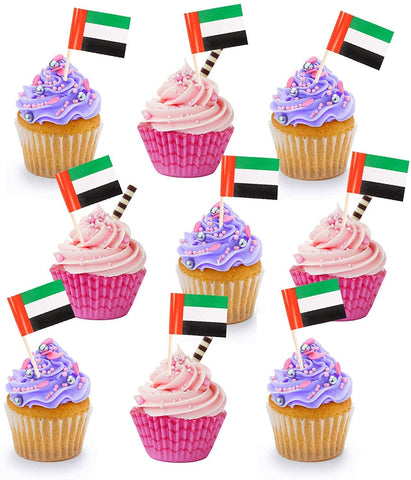 UAE Flag Cake flag,Toothpick Flag UAE Flag UAE National Day Party Supplies Flag Decoration by Kreative