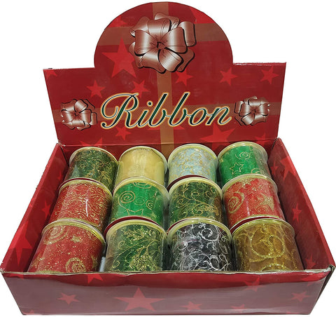 Kreative 12pcs Ribbon of Mix Color Roll,decoration, Gift Ribbon, Wrapping Ribbon DIY Decorative Ribbon Iron Wire Edge Craft Gift Decor Ribbon