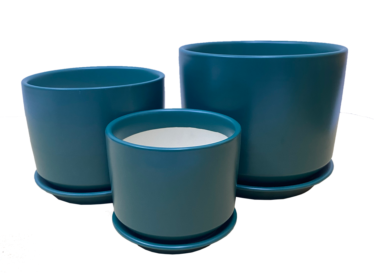 Ceramic flower pot green 3pcs home décor, gift item, love, flower pot