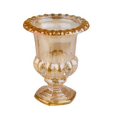 Gold Flower vase Crystal ICV Glass 14cm