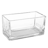 Rectangular glass vase transparent  20 x 10 x 10 cm