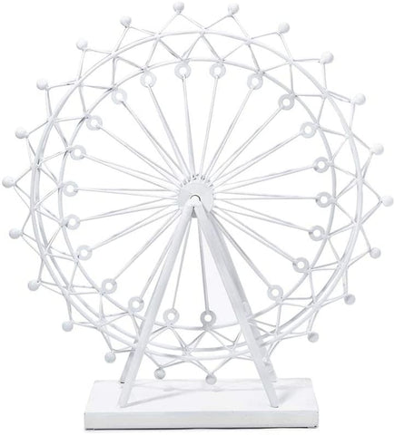 Steel Decorative Wheel White 44X48X14 cm