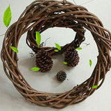 Natural Woven Rattan Hoop 5pcs