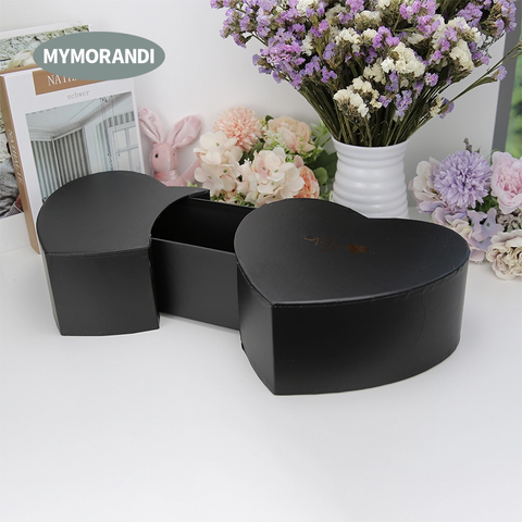 Heart shape wedding Favors Gift Box black