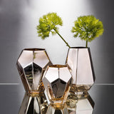 Polygon Golden Mercury Glass vase (small)