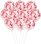 Confetti Glitter Balloon Red