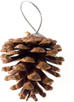 KMTE 6 pcs Christmas Pine Cones in golden color with Red Glitters BIG (10.5cm), Xmas Tree Party Hanging Decoration Ornament