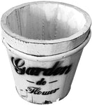 wooden Flower Pot Round