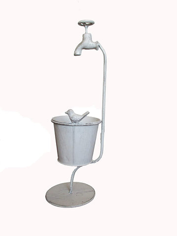 Steel Plant Stand in Tap Design For Potted Indoor Outdoor 3 Tiers Metal Garden Plant Stand Stable Steel Tap with Pot Shape