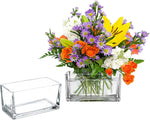 Rectangular glass vase transparent  30 x 10 x 10 cm