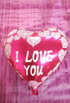 I Love U Foil Balloon Red