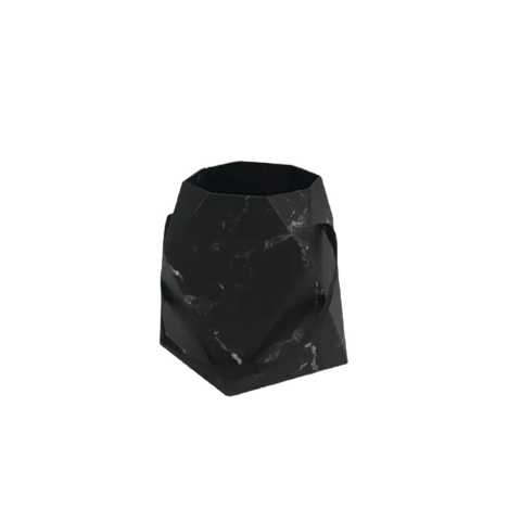 Gift Box Polygon marble Black