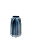 Ceramic Blue strip flower vase