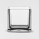 Square glass vase transparent  15 x 15 x 15 cm