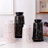 Ceramic Burning flower Vase white