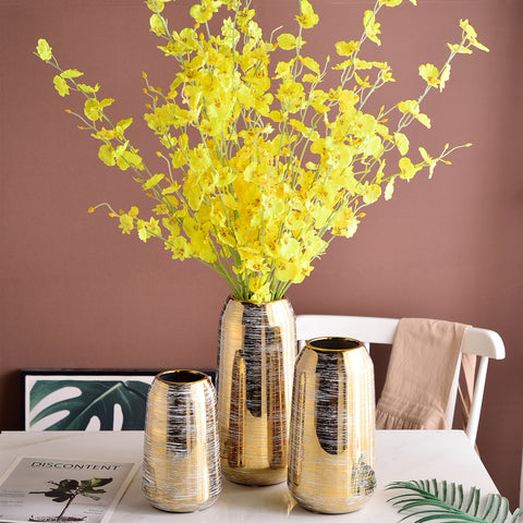 Ceramic Gold Flower vase
