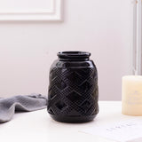 Ceramic Flower pot Black Doted small