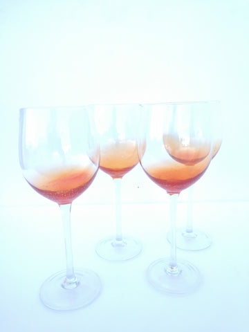 Champagne Glass, Wine Glass, Red stand, set of 6 orange