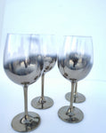 Champagne Glass, Wine Glass, Red stand, set of 6 Grey