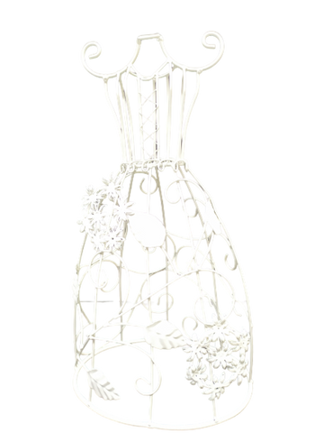 Steel Dress Hanger Stand White