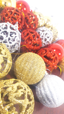 Christmas Balls Ornaments Multi Color 12PCs,Tree  Christmas Tree Balls Party Decoration,Tree Ornaments, 6cm (Mix color) by KMTE