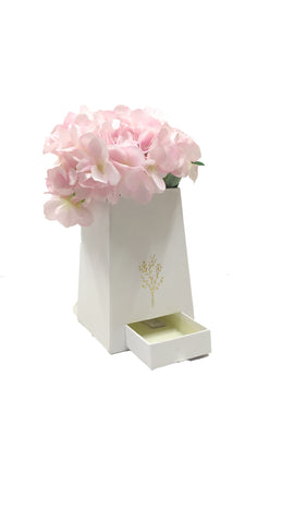 Gift Box Velvet With Drawer White