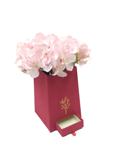 Gift Box Velvet With Drawer Red