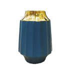 Nordic ceramic flower vase green gold