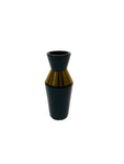 Ceramic Rose Vase Black Gold