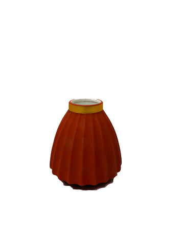 Ceramic Flower Vase Red Gold