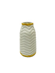 Ceramic White Gold rim  design Flower vase