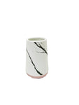 Ceramic flower vase White and pink
