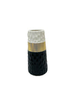 Ceramic Round long Flower Vase White and black
