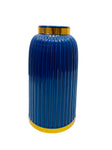 Ceramic Dark blue  Gold rim  design Flower vase