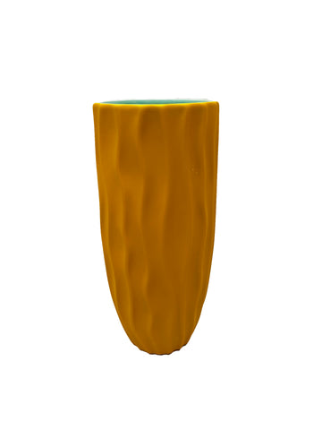 Ceramic Long vase Yellow
