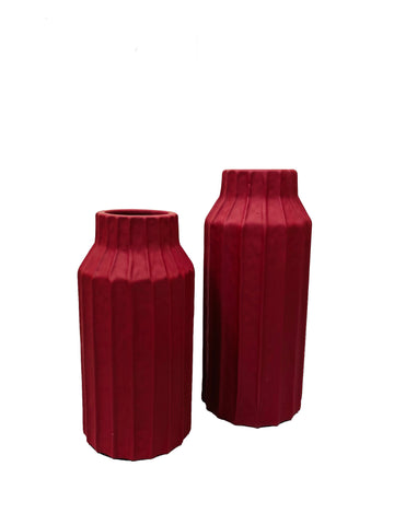 Ceramic Flower Vase Red set