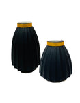 Ceramic Flower Vase Black Gold set of 2