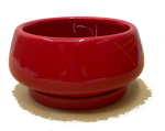 Nordic Ceramic flower bowl red with base