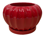 Nordic European Ceramic flower pot red with base