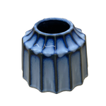 Nordic ceramic flower vase blue stripe small