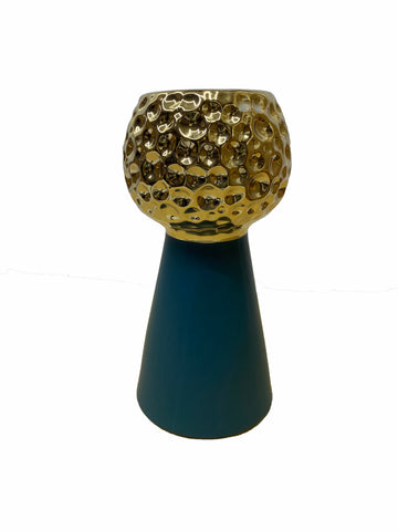 Nordic ceramic flower vase Green gold berry