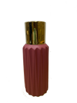 Nordic ceramic flower vase red gold long