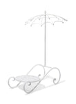 Steel Flower Pot Stand White 28x66x22