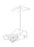 Steel Flower Pot Stand White 28x66x22