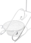 Steel Flower Pot Stand White 28x66x22