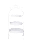 Steel Flower Pot Stand White 31.5x69x30 centimeter
