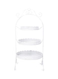 Steel Flower Pot Stand White 31.5x69x30 centimeter