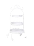Steel Flower Pot Stand White 31.5x69x30 centimeter
