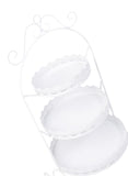 Steel Flower Pot Stand White 31.5x69x30 centimeter