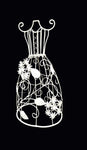 Steel Dress Hanger Stand White